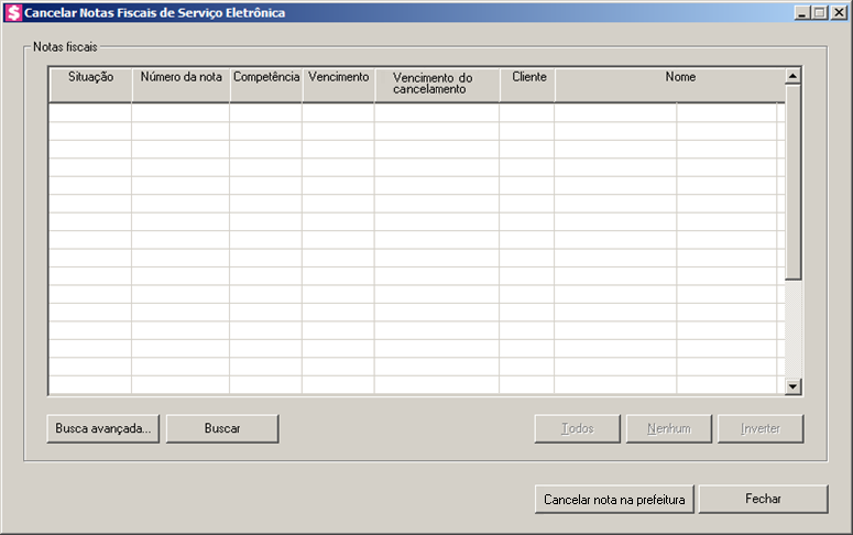 2.3.2. Utilitários 2.3.2.1. NFS-e Nesta opção, você poderá cancelar notas fiscais de serviço eletrônicas emitidas, enviando o cancelamento para a prefeitura. 1.