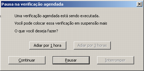 Como certificar-se de que seu computador está protegido Sobre clientes gerenciados centralmente e clientes autogerenciados 37 Para pausar ou atrasar uma verificação iniciada pelo administrador 1