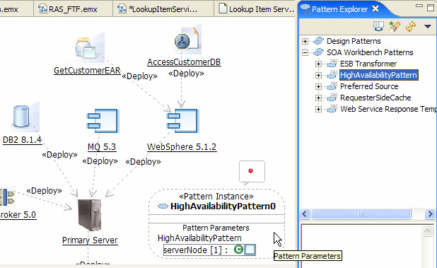 Constrói os serviços Rational Software Architecture