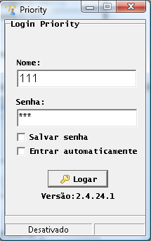 9. CONFIGURANDO O PRIORITY CLIENT NAS MÁQUINAS DOS OPERADORES Abra o Priority Client na máquina do operador -Clique em cima do ícone com o botão direito.