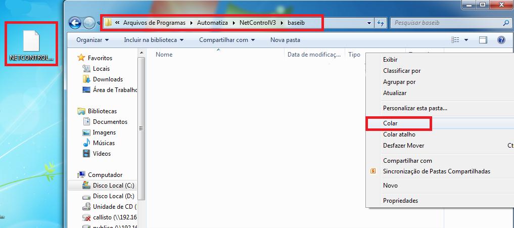 4. Instale o novo pacote, conforme tópico 3 'Instalação do pacote'. 5.