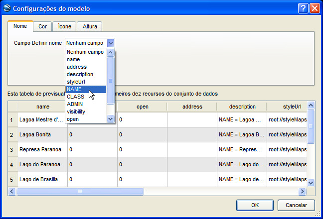 3. Para importar um arquivo de forma ESRI, escolha ESRI Shape (*.