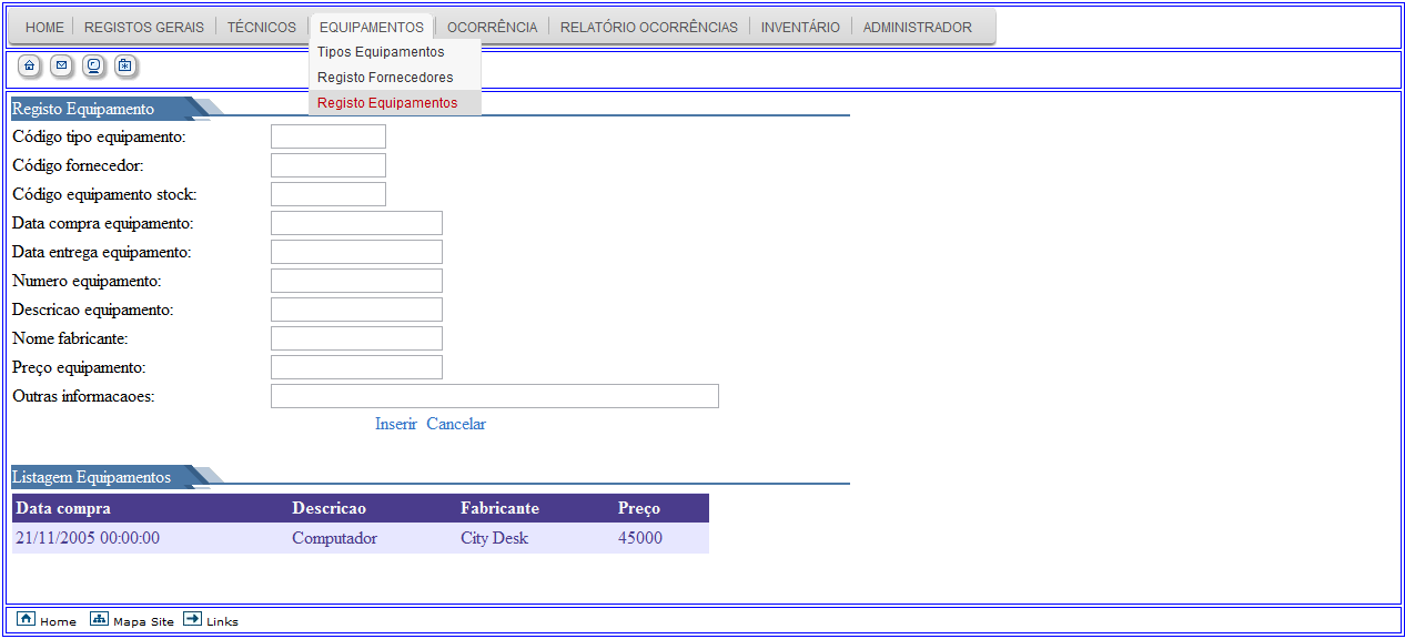 1.2.1.6 Registo de Fornecedores A Interface 11 permite registar, listar, alterar e eliminar fornecedores.