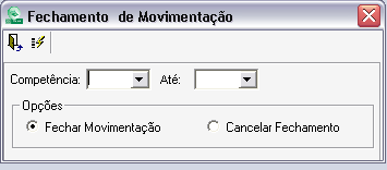 Competência antes de entrar na rotina para que o sistema gere o arquivo do Manad com todos os pagamentos feitos no período.