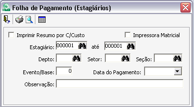 SALÁRIO CONTRIBUIÇÃO Relatório que demonstra os valores de contribuição para o INSS, do período indicado. Podemos informar também as bases e eventos que irão compor o relatório.