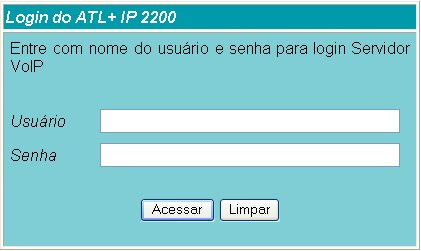 usuário usar esta conta Login, 21 ele não poderá configurar os ajustes SIP. Clique no botão "Acessar" para ir para página Web.