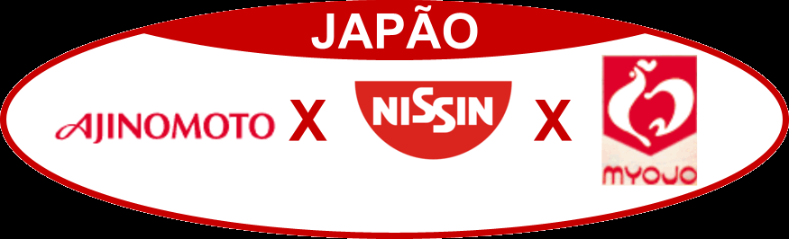 A Nissin no Japão e no Brasil No Japão, as três empresas competem diretamente com produtos que vão do macarrão instantâneo à iogurtes, balas e bebidas. A Miojo no Japão é com Y e não com I.