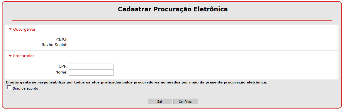 5 Permite ao desenvolvedor cancelar seu cadastro junto ao sistema SAT, informando o motivo do cancelamento. Uma tela apresentará os dados da Software House e será preciso confirmar o pedido. 2.