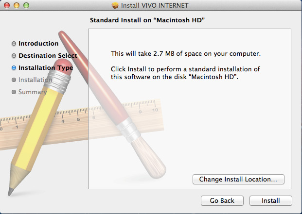 IV. Instalação do Modem e Connection Manager no Mac OS.