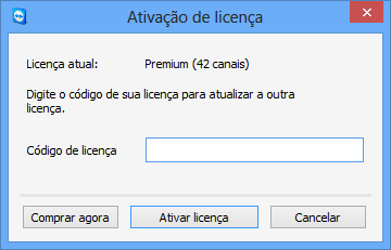 Instalação e configuração A caixa de diálogo Ativação de licença.