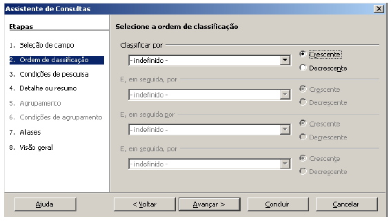 Filtro padrão Este recurso possibilita ao usuário fazer uma filtragem mais apurada da consulta.