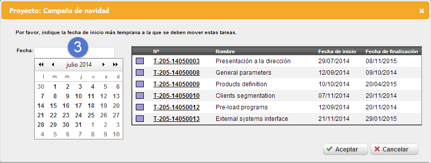 7. Lista de tarefas A lista de tarefas é um relatório personalizável e dinâmico das tarefas que compõem um projeto.