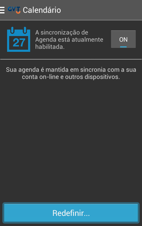 3.7 Calendário Essa opção permite que você sincronize o calendário do seu Android com o Backup Online armazenando-os na nuvem.