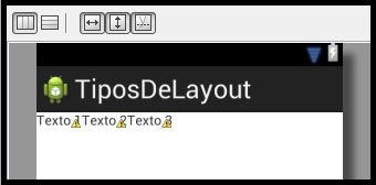 Componentes distribuídos com o LinearLayout (Vertical) A estrutura LinearLayout que definimos acima faz a distribuição vertical dos componentes.