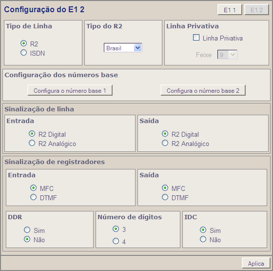 Nos slot 1 a 4 (XT-100) e 1 a 6 (XT-160) existem as opções de placa Vazio, FXS 16, FXO 8 e FXO4.