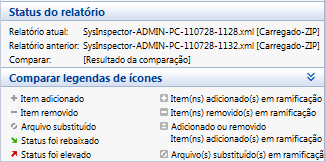 5.6.2.3 Comparar O recurso Comparar permite que o usuário compare dois logs existentes. O resultado desse recurso é um conjunto de itens não comuns em ambos os logs.