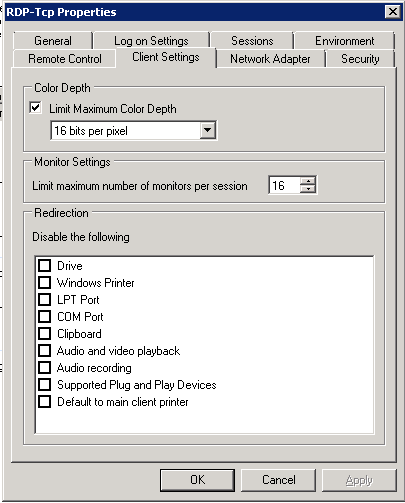 g. Clique no botão Apply 5. Instale a Role Remote Desktop Services. Siga os passos abaixo para realizar a instalação. a. No menu Start em Administrative Tools b. Clique na opção Server Manager c.