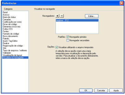 2. Clique nos links ativos para verificar se estão funcionando corretamente. Para configurar ou alterar as preferências dos navegadores primários e secundários: 1.