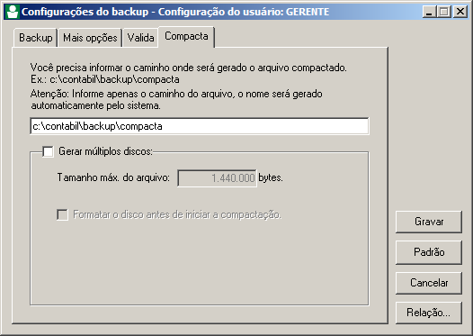 1.1.3. Guia Valida 1. No quadro Opção, no campo Quanto de memória cache você deseja usar na validação?, informe a quantidade de memória que você deseja usar para validar o banco de dados.