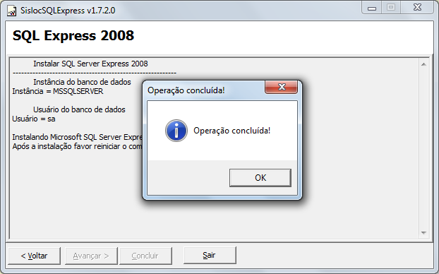 Obs.: Ao final deste processo é necessário reiniciar o servidor para concluir a instalação. 4.
