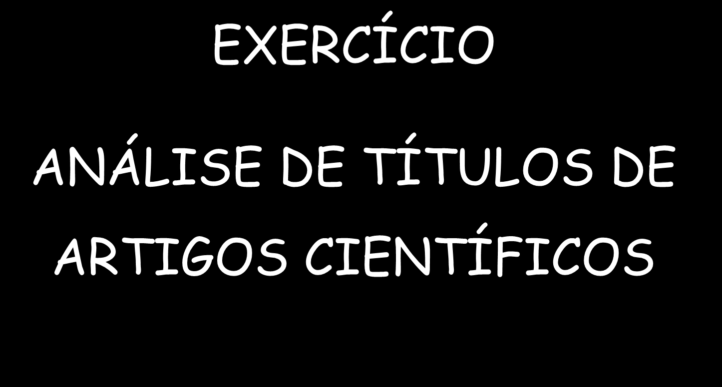 Artigos científicos EXERCÍCIO