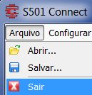 10. SAINDO DO S501 CONNECT Para sair do software S501 CONNECT clique com o botão esquerdo do mouse sobre o menu