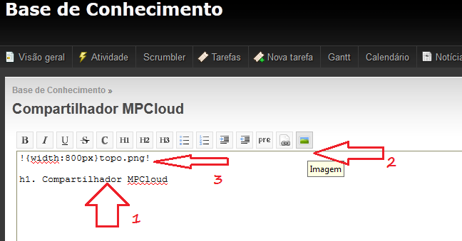 Após inserir o arquivo, descrito anteriormente, editar o documento para montar o cabeçalho.