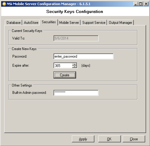 CONFIGURAÇÃO DO NSI MOBILE COM O GERENCIADOR DE CONFIGURAÇÃO 2. Em Server Address (Endereço do servidor), especifique o nome do host para o servidor Output Manager.