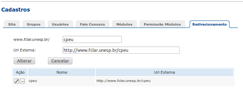 Redirecionamento: é possível criar endereços