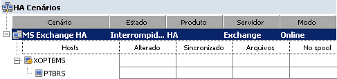 Iniciar retorno Informações detalhadas sobre os processos de alternância são exibidas no painel Eventos durante a alternância. Após a alternância ser concluída, o cenário é interrompido.