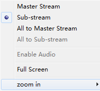 Fig. 7-4 Sub-menu Direito 54 Stream: Este DVD suporta fluxo principal e sub-stream.