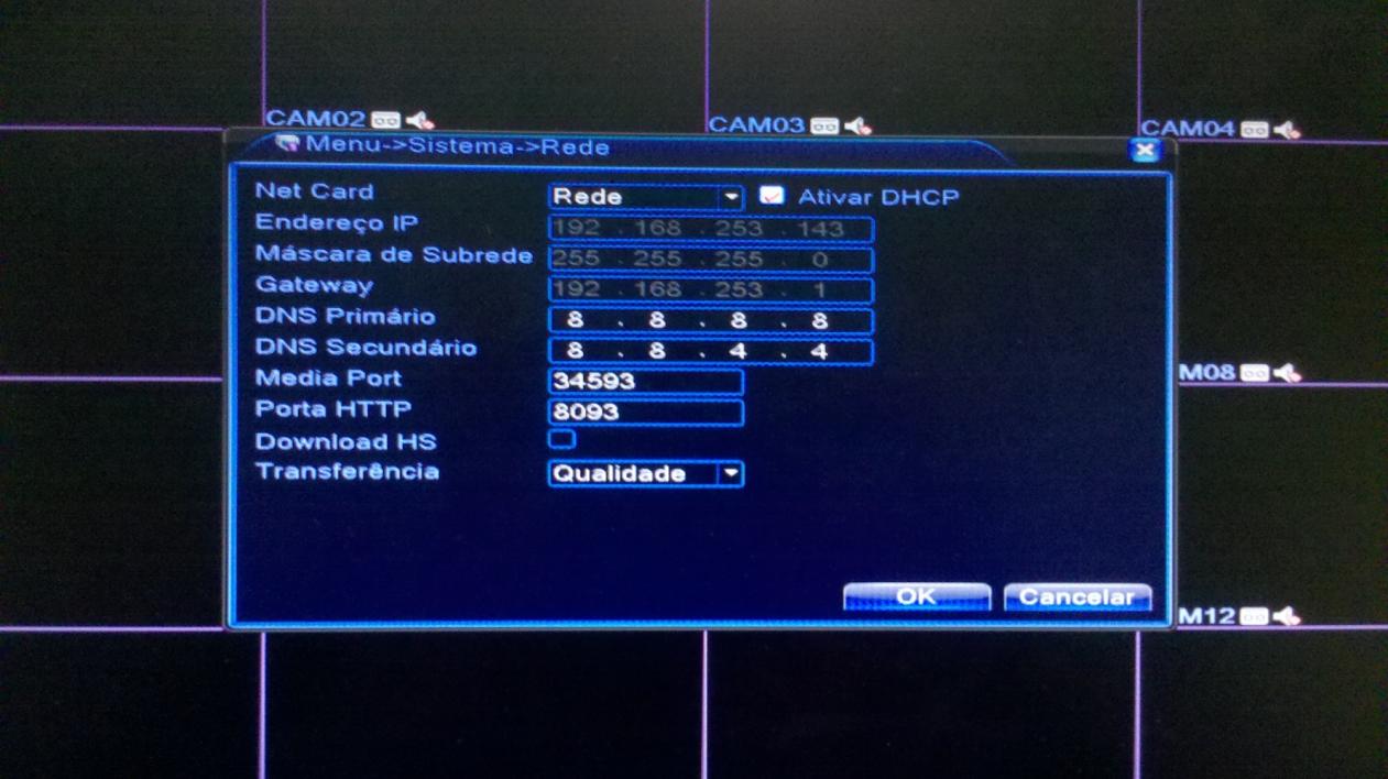 Configuração IP através do DHCP 1 Após reiniciar, o equipamento encontrará um IP automaticamente, entre os disponíveis na rede do cliente.