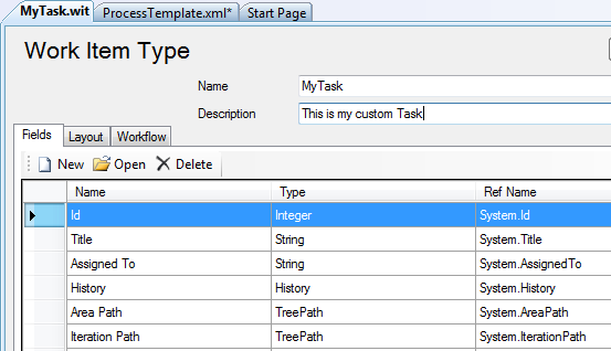 Figura 13: A caixa de diálogo New Work Item Type permite que você copie um tipo de item de trabalho existente. 6.