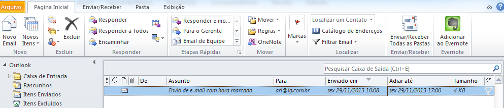 DICA Qual é mesmo o dia e hora programados para o envio de um determinado e-mail?