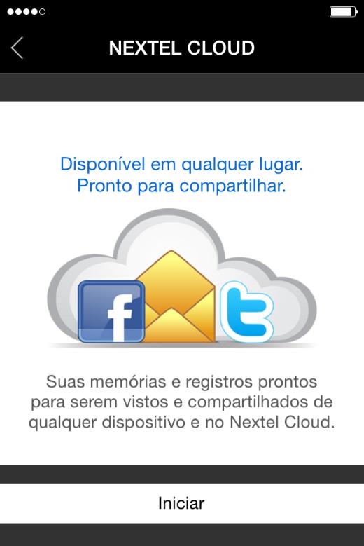 Manual do Usuário Nextel Cloud Selecione com qual rede de conexão o Nextel Cloud deverá