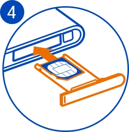 Introdução 9 3 Certifique-se de que a área de contato esteja voltada para cima e insira o cartão SIM no seu compartimento.