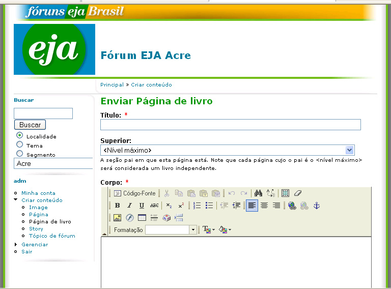 2º Passo: 2) Escolha a opção Página de livro e ignore as outras para textos.