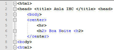 Saída do HTML IHC