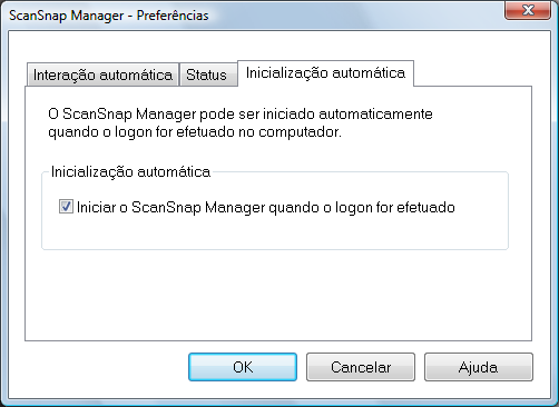 Quando o ícone do ScanSnap Manager não for exibido Quando o ícone do ScanSnap Manager não for exibido Esta seção descreve como solucionar problemas quando o ícone do ScanSnap Manager não aparece na