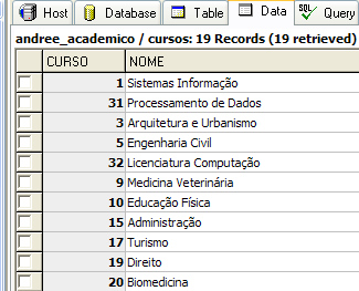 Interfaces do SGBD Baseadas em menus: Apresenta uma lista de menus que conduzem através da formulação