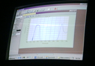 57 FIGURA 14a - ESPECTROMETRIA NO LABORATÓRIO DE LASER IF/UFRGS A medida de espectro de transmissão para cada filtro gera um gráfico na tela do