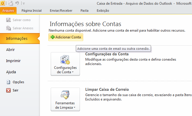 Como configurar o IMAP no Microsoft Outlook 2010 Para configurar seu e-mail no