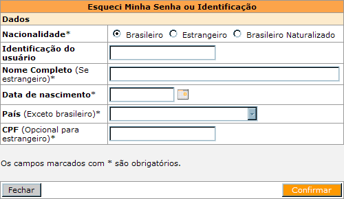 Entre com os dados pedidos e clique em aparecer:. Se tudo ocorrer bem, a seguinte mensagem deve Com isso, sua nova senha já estará em vigor.