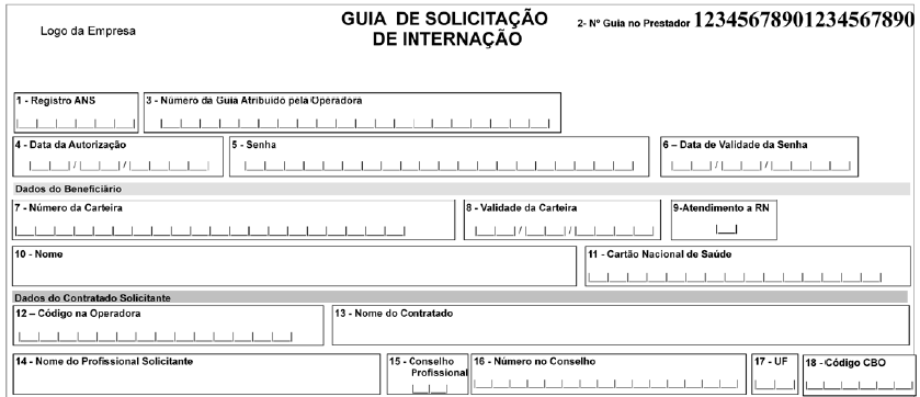 Guia de Solicitação de Internação Parte 1 Versão TISS 2.02.