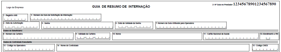 Guia de Resumo de Internação Parte 1 Versão TISS 2.02.