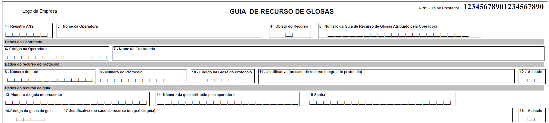 Guia de Recursos de Glosa Legenda / Campos Opcionais Acatado S = Sim N = Não Código da Gloa da Guia 1001 NÚMERO DA CARTEIRA INVÁLIDO 1008 ASSINATURA DIVERGENTE 1009 BENEFICIÁRIO COM PAGAMENTO EM