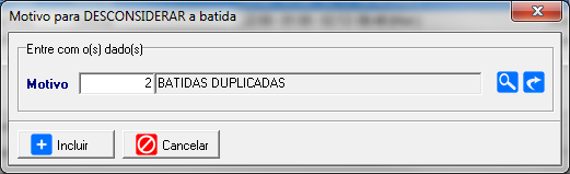 Essa parte da tela é onde podemos manipular batidas existentes no ponto do colaborador.