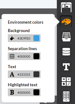 De seguida, seleciona o ícone T, e escolha a fonte e tamanho desejados. Como modificar as cores da aplicação?