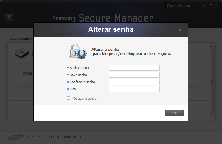 Capítulo 3 - Funções do Samsung Drive Manager caracteres.