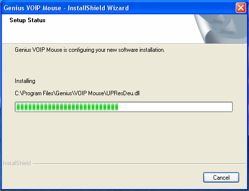 2.4 Instalação do software GENIUS VOIP MOUSE Recomendamos que remova o software do rato anterior antes de instalar a aplicação de software GENIUS VOIP MOUSE Os passos de instalação são os seguintes: